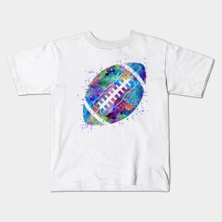 American Football Ball Watercolor Kids T-Shirt